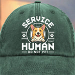 Pawfessional Human Handler - Dog Personalized Custom Vintage Washed Denim Baseball Cap - Gift For Pet Owners, Pet Lovers