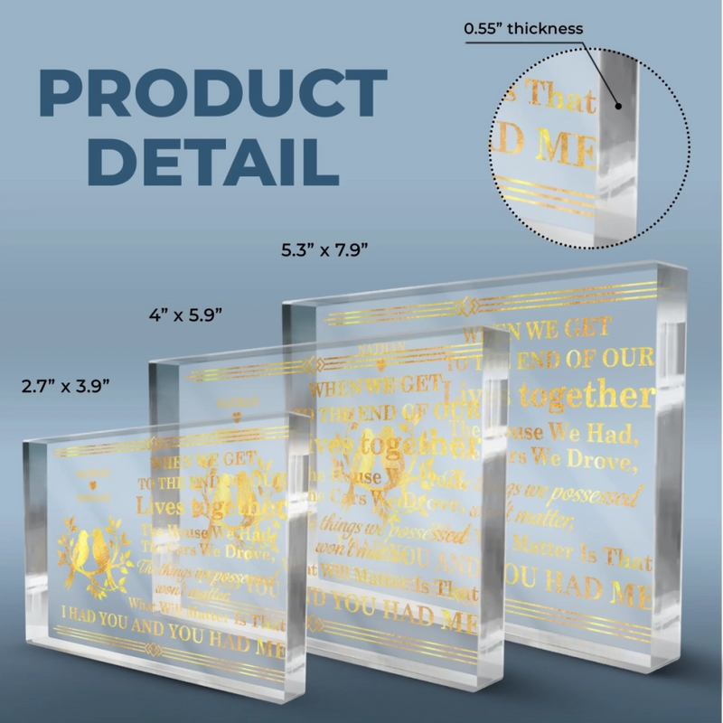 Custom Rectangle Shaped Acrylic Plaque - Personalized Anniversary Wedding Gifts For Husband And Wife, Him And Her - Our Love, Our Legacy