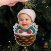 Custom Photo Acrylic Ornament - Personalized Christmas Baby Shower, Gender Reveal Gifts For New Moms, New Dads, New Parents - Cutest Pinecone On The Tree