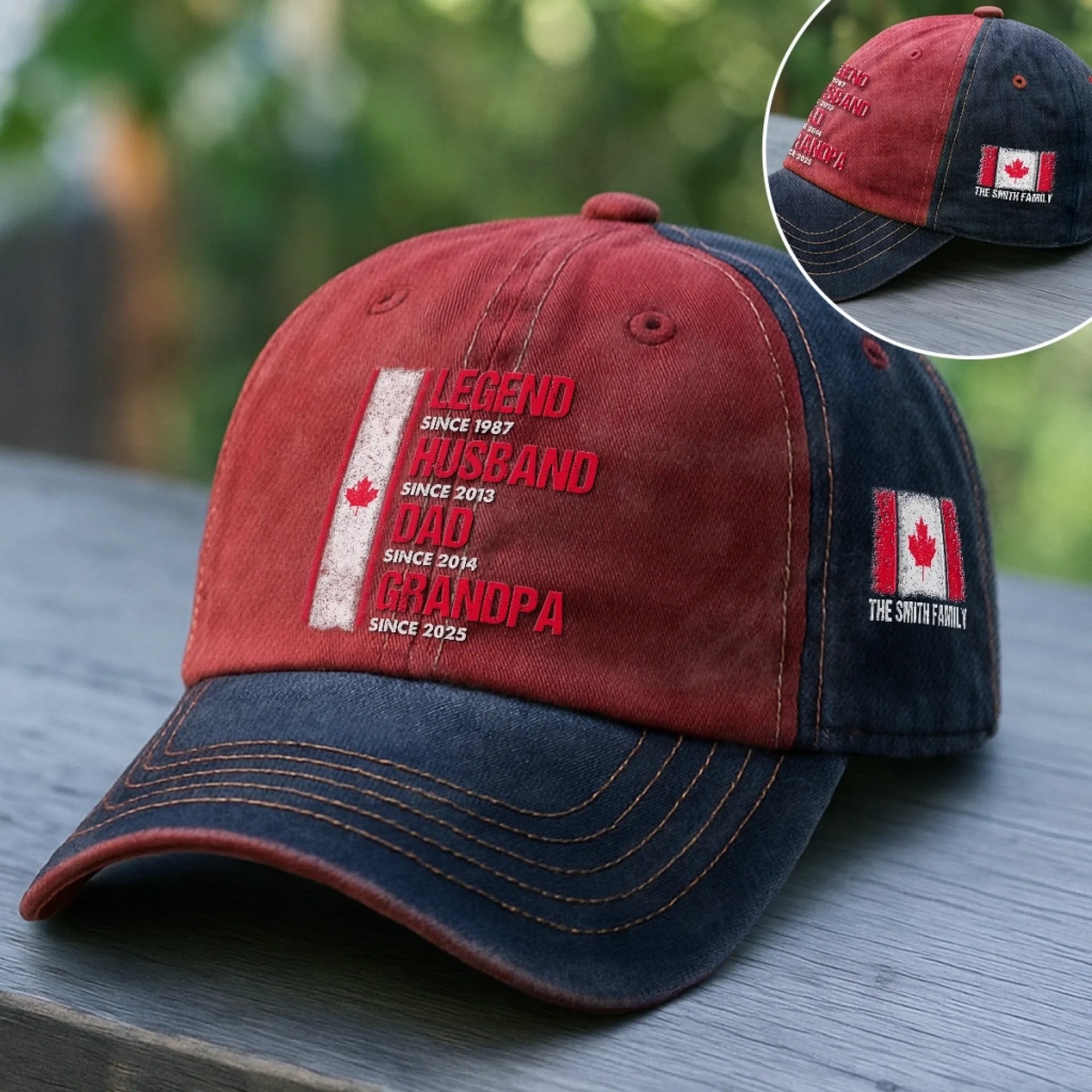 ＊handmade＊no.44 Custom Embroidered Washed Baseball Cap - Personalized