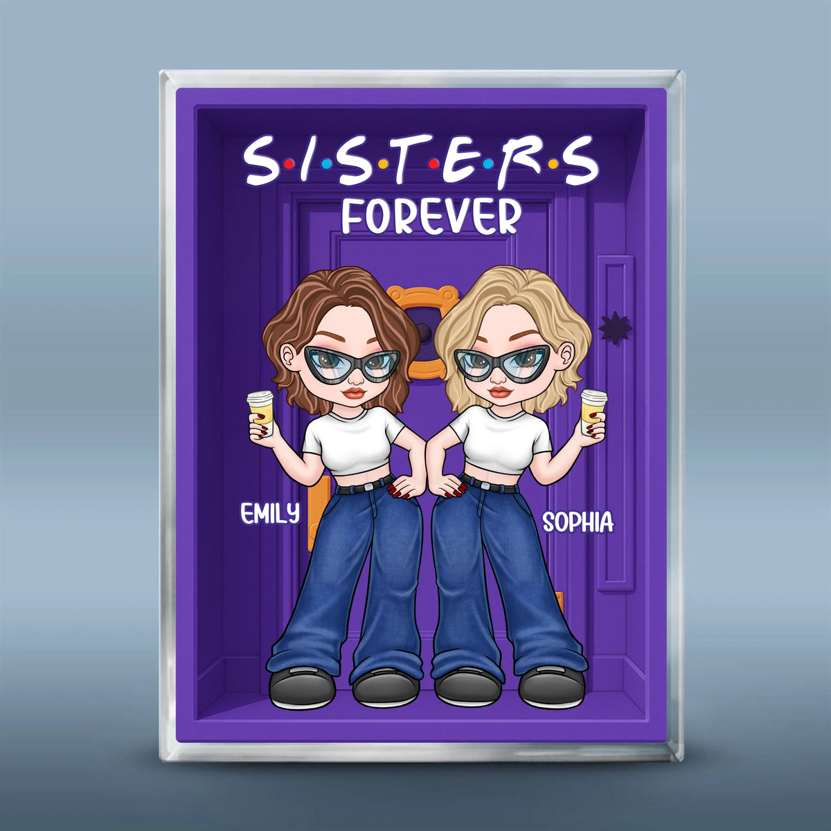Custom Rectangle Shaped Acrylic Plaque - Personalized Best Friend Birthday Gifts For Women, Besties, Sisters, BFF - Besties Forever And Always