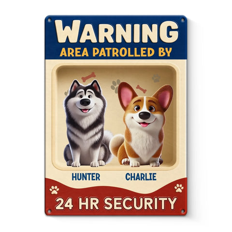 Custom Home Decor Metal Sign - Personalized  Birthday Gifts For Dog Lovers, Dog Dad And Mom - Enter At Your Own Risk