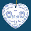 Custom Ceramic Ornament - Personalized Christmas Birthday Gifts For Mom, Dad, Kids - Our Pawfect Family Begins