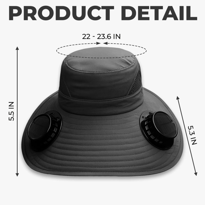 Custom Hat With Fans Solar Power - Personalized Garden Gifts For Gardeners, Mom, Grandma - Garden Of Love And Legacy
