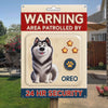 Custom Home Decor Metal Sign - Personalized  Birthday Gifts For Dog Lovers, Dog Dad And Mom - Fluffy Security On Duty