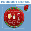 Custom Ceramic Ornament - Personalized Christmas Birthday Gifts For Mom, Dad, Kids - Our First Christmas As A Family