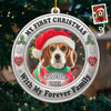 Custom Photo Metal Ornament - Personalized  Christmas Birthday Gifts For Dog Cat Lovers, Dog Dad And Mom, Cat Owners - Furever Family