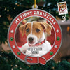 Custom Photo Metal Ornament - Personalized  Christmas Birthday Gifts For Dog Cat Lovers, Dog Dad And Mom, Cat Owners - New Paws, New Joy