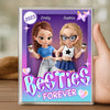 Custom Rectangle Shaped Acrylic Plaque - Personalized Best Friend Birthday Gifts For Women, Besties, Sisters, BFF - Besties Forever Stronger Together