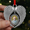 Custom Photo Metal Angel Wings Ornament - Personalized Memorial Sympathy Gifts For Loss Of Mom, Dad - Forever In Our Hearts