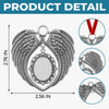 Custom Photo Metal Angel Wings Ornament - Personalized Memorial Sympathy Gifts For Loss Of Mom, Dad - Forever In Our Hearts