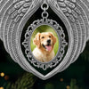 Custom Photo Metal Angel Wings Ornament - Personalized Pet Memorial Sympathy Gifts For Dogs, Cats - Your Paws Left Prints On Our Souls