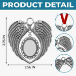 Custom Photo Metal Angel Wings Ornament - Personalized Pet Memorial Sympathy Gifts For Dog Lovers, Cat Lovers - Your Paws Left Prints On Our Souls