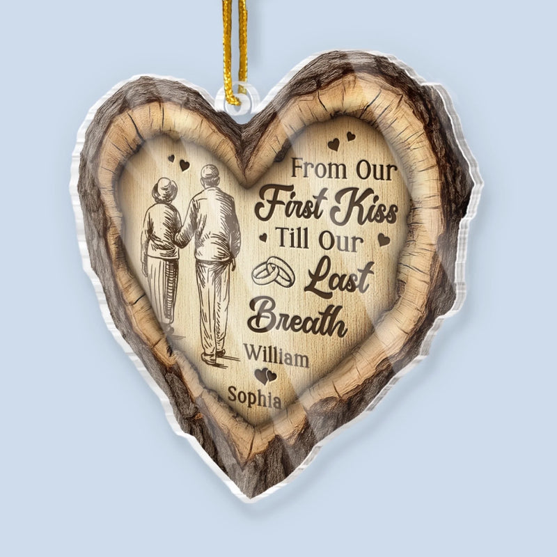 Custom Acrylic Ornament - Personalized Anniversary Christmas Wedding Gifts For Husband And Wife, Him And Her - Together In Heart And Soul