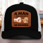 Custom Shaped Leather Patch Hat - Personalized Birthday Gifts For Cat Lovers, Cat Mom And Dad - Feline My Best Self