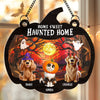 Custom Window Hanging Suncatcher Ornament - Personalized Halloween Birthday Gifts For Dog Cat Lovers, Dog Dad And Mom, Cat Owners - Welcome To Our Spooky Squad