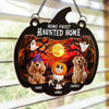Custom Window Hanging Suncatcher Ornament - Personalized Halloween Birthday Gifts For Dog Cat Lovers, Dog Dad And Mom, Cat Owners - Welcome To Our Spooky Squad