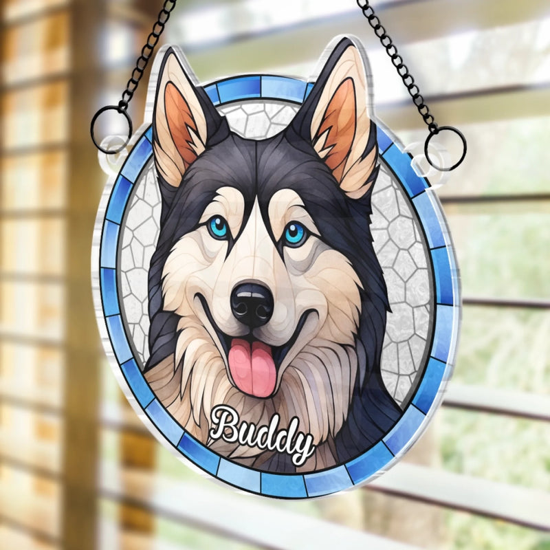 Custom Photo Window Hanging Suncatcher Ornament - Personalized Pet Memorial Sympathy Gifts For Dogs, Cats - Every Day Is A Pet Day