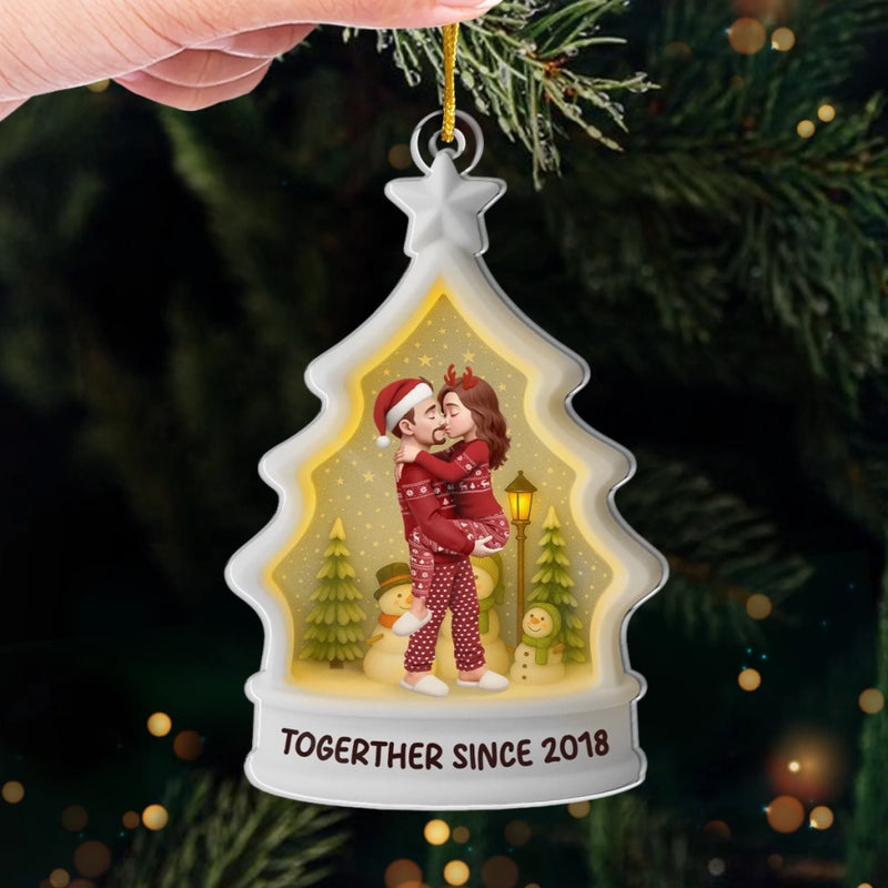 Custom Acrylic Ornament - Personalized Anniversary Christmas Wedding Gifts For Husband And Wife, Him And Her - Love At Every Season