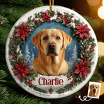 Custom Photo Ceramic Ornament - Personalized Pet Memorial Sympathy Gifts For Dogs, Cats - Forever Loved Never Forgotten