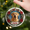 Custom Photo Ceramic Ornament - Personalized Pet Memorial Sympathy Gifts For Dogs, Cats - Forever Loved Never Forgotten
