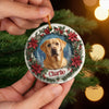 Custom Photo Ceramic Ornament - Personalized Pet Memorial Sympathy Gifts For Dogs, Cats - Forever Loved Never Forgotten