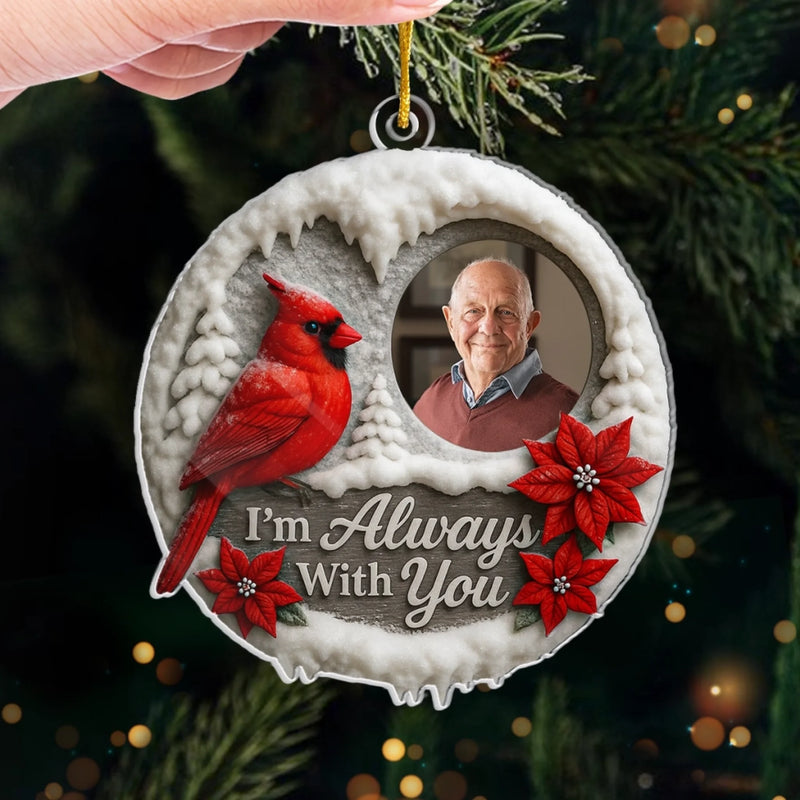 Custom Photo Acrylic Ornament - Personalized Memorial Sympathy Gifts For Loss Of Mom, Dad - Your Love Lives On