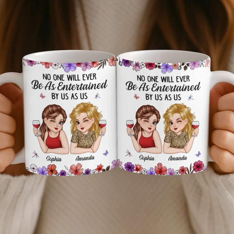 Custom Mug - Personalized Best Friend Birthday Gifts For Women, Besties, Sisters, BFF - Partners In Wine And Chaos