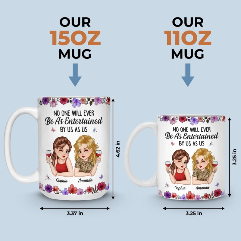 Custom Mug - Personalized Best Friend Birthday Gifts For Women, Besties, Sisters, BFF - Partners In Wine And Chaos