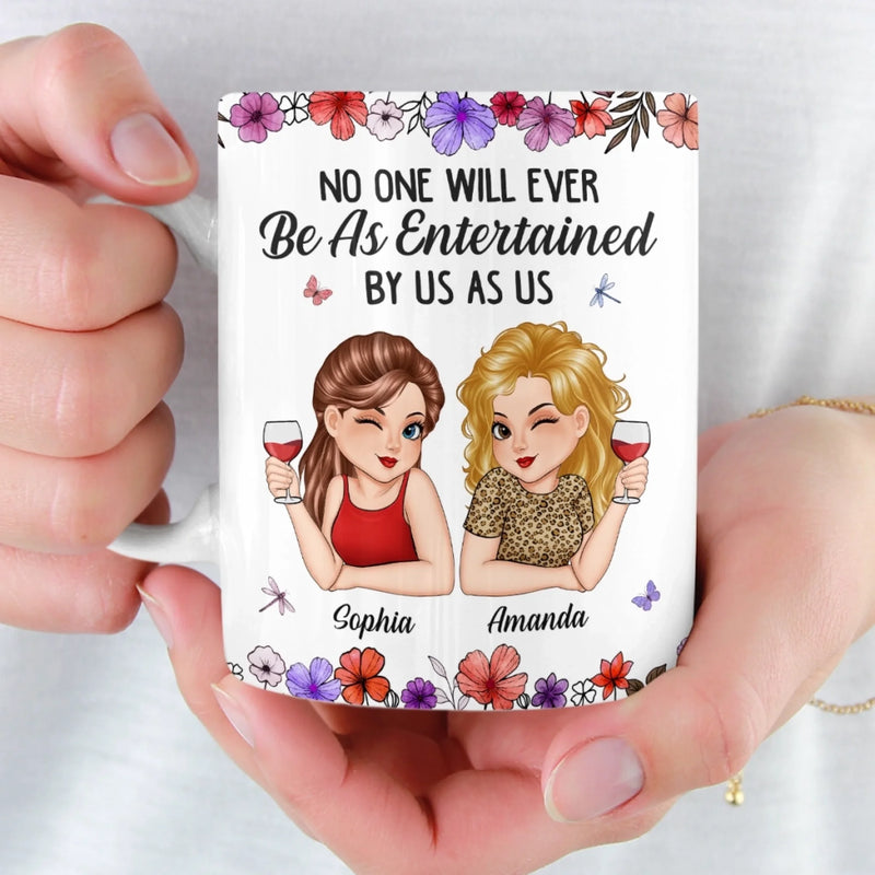Custom Mug - Personalized Best Friend Birthday Gifts For Women, Besties, Sisters, BFF - Partners In Wine And Chaos