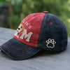 Custom Embroidered Effect Washed Denim Baseball Cap - Personalized Birthday Gifts For Dog Cat Lovers, Dog Dad And Mom, Cat Owners - Proud Dog Mom