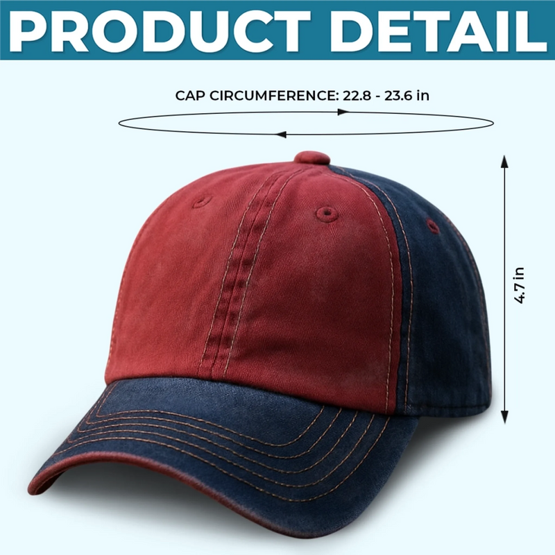 Custom Embroidered Effect Washed Denim Baseball Cap - Personalized Birthday Gifts For Dog Cat Lovers, Dog Dad And Mom, Cat Owners - Proud Dog Mom