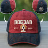Custom Embroidered Effect Washed Denim Baseball Cap - Personalized Birthday Gifts For Dog Cat Lovers, Dog Dad And Mom, Cat Owners - Best Dog Mom Ever