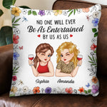 Custom Pillow - Personalized Best Friend Birthday Gifts For Women, Besties, Sisters, BFF - Zero Judgement, Only Refills