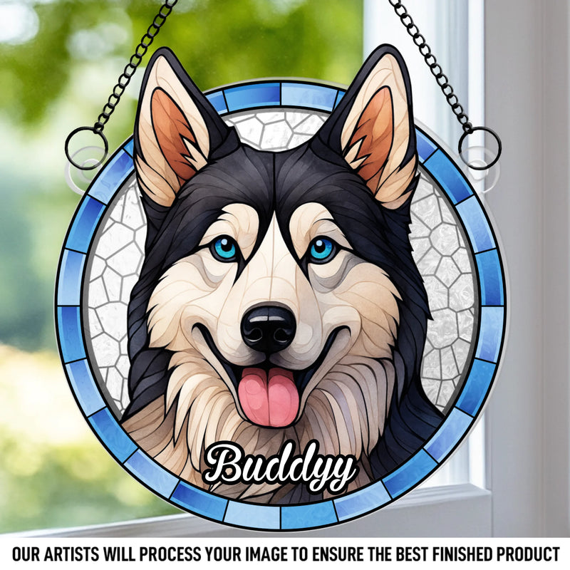 Custom Photo Window Hanging Suncatcher Ornament - Personalized Pet Memorial Sympathy Gifts For Dogs, Cats - Every Day Is A Pet Day