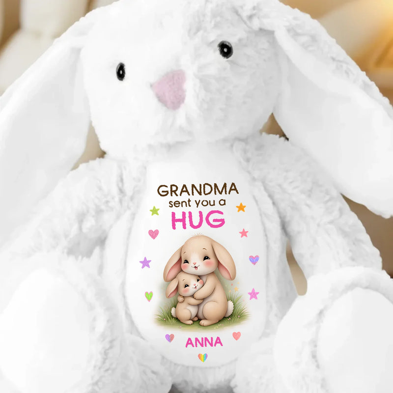 Custom Easter Bunny Plush - Personalized Birthday Gifts For Mom, Grandma - Love Wrapped In A Hug