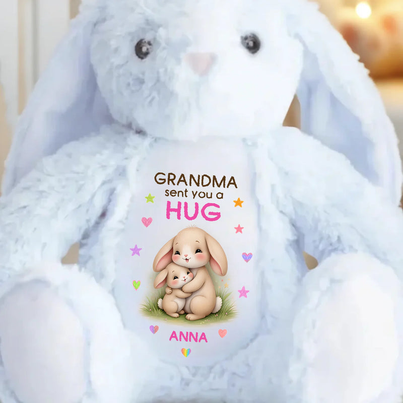 Custom Easter Bunny Plush - Personalized Birthday Gifts For Mom, Grandma - Love Wrapped In A Hug