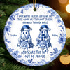 Custom Ceramic Ornament - Personalized Best Friend Christmas Birthday Gifts For Women, Besties, Sisters, BFF - Ghost Besties Forever
