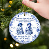 Custom Ceramic Ornament - Personalized Best Friend Christmas Birthday Gifts For Women, Besties, Sisters, BFF - Ghost Besties Forever
