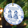 Custom Ceramic Ornament - Personalized Best Friend Christmas Birthday Gifts For Women, Besties, Sisters, BFF - Ghost Besties Forever