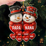 Custom Acrylic Ornament - Personalized Christmas Birthday Gifts For Grandma, Grandpa - Love Made This Family