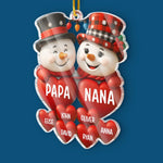 Custom Acrylic Ornament - Personalized Christmas Birthday Gifts For Grandma, Grandpa - Love Made This Family