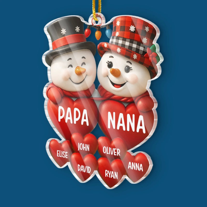 Custom Acrylic Ornament - Personalized Christmas Birthday Gifts For Mom, Dad, Kids - Love Made This Family