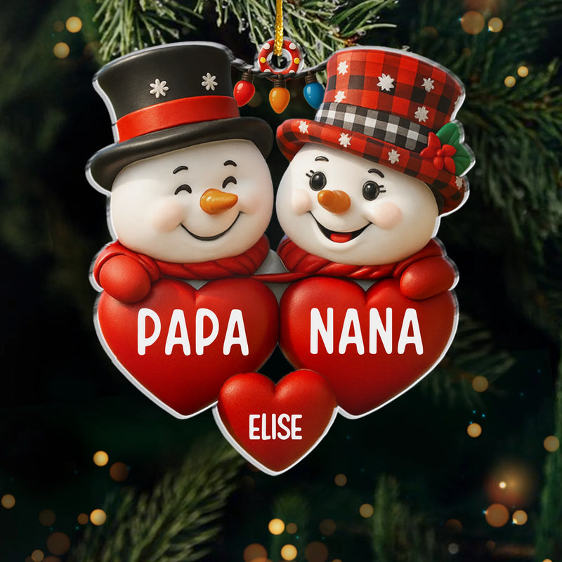 Custom Acrylic Ornament - Personalized Christmas Birthday Gifts For Mom, Dad, Kids - Love Made This Family