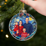 Custom Photo Acrylic Ornament - Personalized Christmas Birthday Gifts For Mom, Dad, Kids - Our Starry Christmas