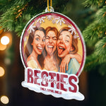 Custom Photo Funny Caricature Acrylic Ornament - Personalized Christmas Best Friend Birthday Gifts For Best Friends, Sisters, BFF - Forever Connected