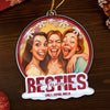 Custom Photo Funny Caricature Acrylic Ornament - Personalized Christmas Best Friend Birthday Gifts For Women, Besties, Sisters, BFF - Forever Connected