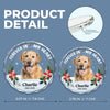 Custom Photo Circle Glass Ornament - Personalized Pet Memorial Sympathy Gifts For Dogs, Cats - Gone But Never Forgotten