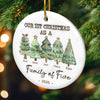Family Is Like A Christmas Tree, It Needs Love To Shine Bright - Family Personalized Custom 3D Inflated Effect Printed Ornament - Ceramic Round Shaped - Christmas Gift For Family Members, First Christmas
