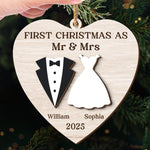 Custom Double Layer Wooden Ornament - Personalized Anniversary Christmas Wedding Gifts For Husband And Wife, Him And Her - Our New Chapter Begins
